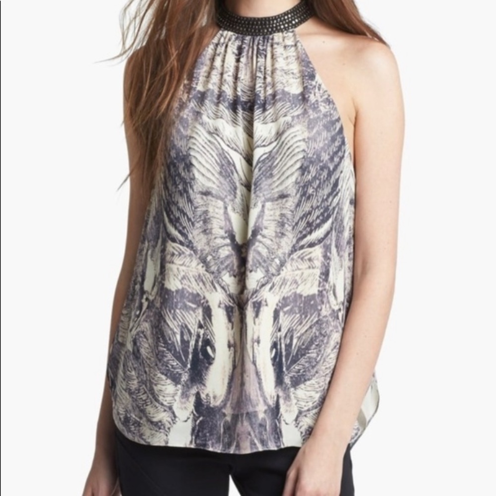 Haute Hippie Freebird Silk Halter Top
